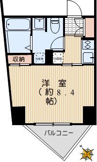 レニール本駒込(1K/6階)の間取り写真