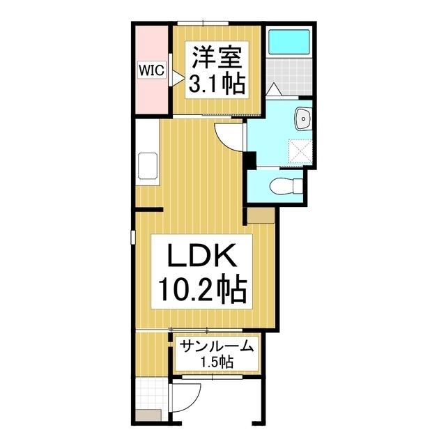 レコンフォール・K(1LDK/1階)の間取り写真