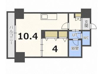 PRIME URBAN宮の沢(1LDK/7階)の間取り写真