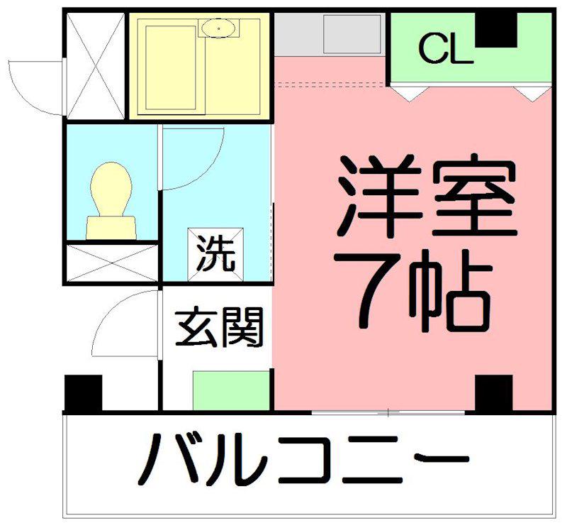 サン摩里(ワンルーム/4階)の間取り写真