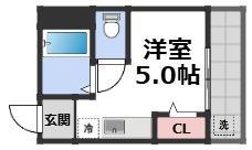 ソレイユ 谷町(ワンルーム/3階)の間取り写真
