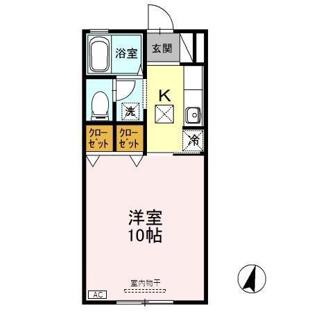 ロイヤルガーデン子安F(1K/1階)の間取り写真
