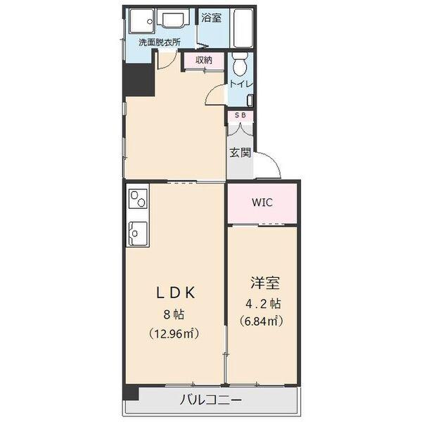 オオタビル(1LDK/6階)の間取り写真