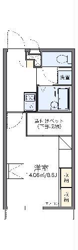 レオパレスリブェールII(1K/1階)の間取り写真