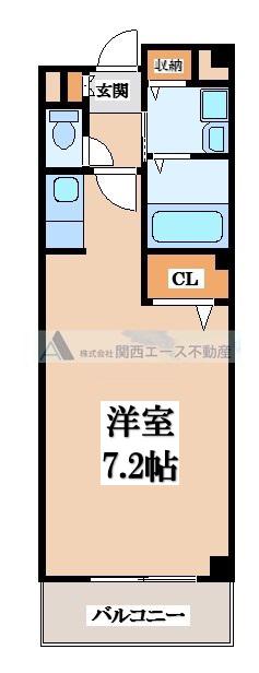 サンライズ栄和(1K/1階)の間取り写真