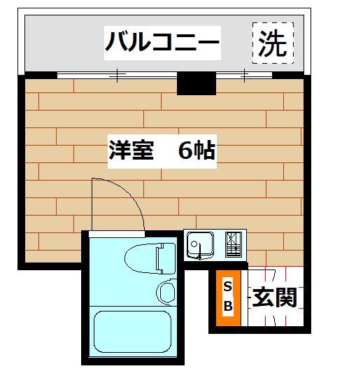 ユーコート大口II(ワンルーム/4階)の間取り写真