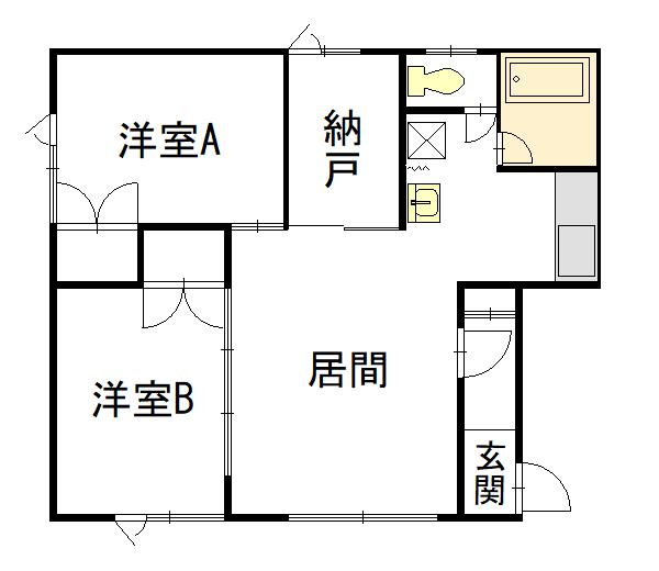 第2しんせいハイツ(2LDK/2階)の間取り写真