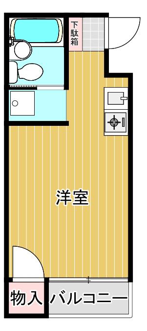 アリビオ中延(ワンルーム/1階)の間取り写真