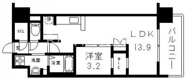 ハイラインIII(1LDK/3階)の間取り写真