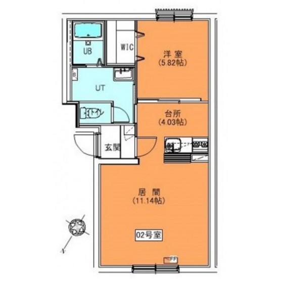 フォレスタース(1LDK/4階)の間取り写真