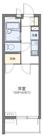 レオパレスメティス(1K/4階)の間取り写真