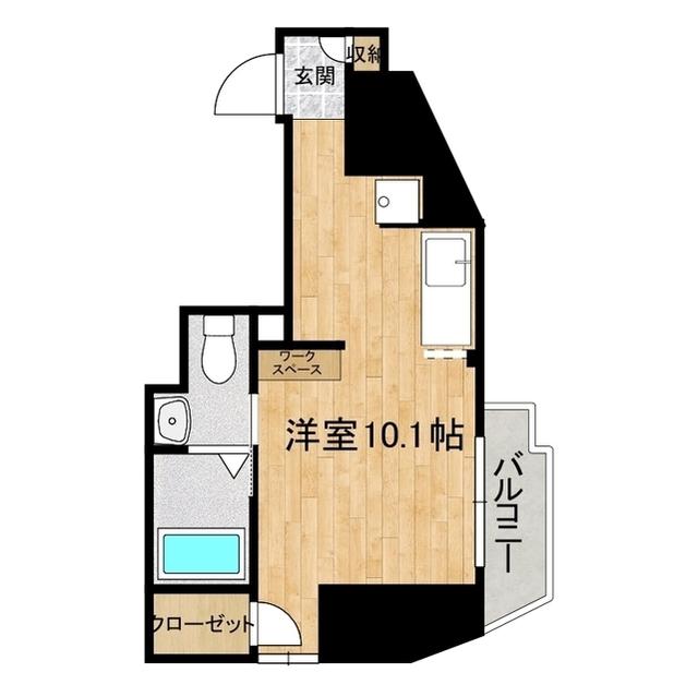 グラーヴェ三の丸(ワンルーム/3階)の間取り写真