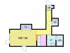 プレシャス文京台(1K/2階)の間取り写真