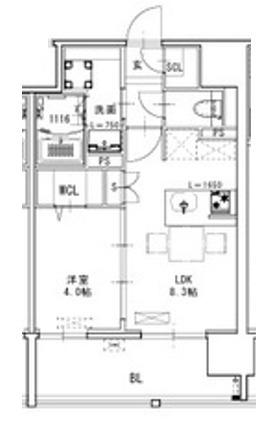 SーRESIDENCE博多駅東AWESOME(1LDK/11階)の間取り写真