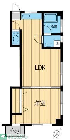 MSガーデン(1LDK/2階)の間取り写真