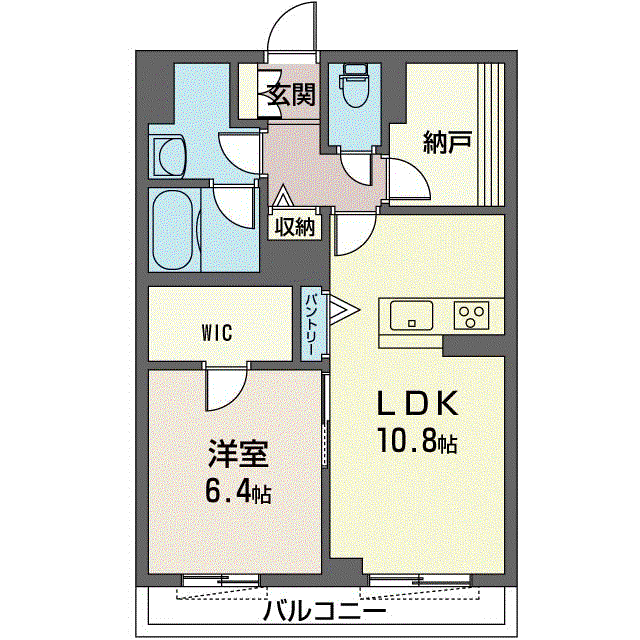 SHAMAISON スリーグッドII(1LDK/3階)の間取り写真