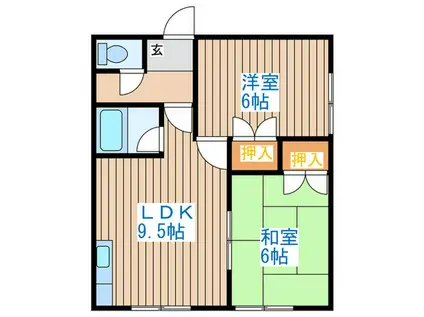 第2あずみマンション(2LDK/2階)の間取り写真
