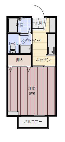 PA コーポコロラド101(1K/1階)の間取り写真