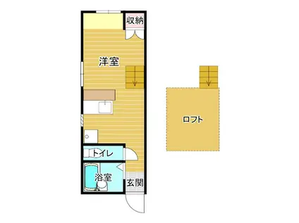 セシリアハウス(ワンルーム/1階)の間取り写真