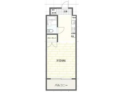 オクトワール長岡中央(ワンルーム/7階)の間取り写真