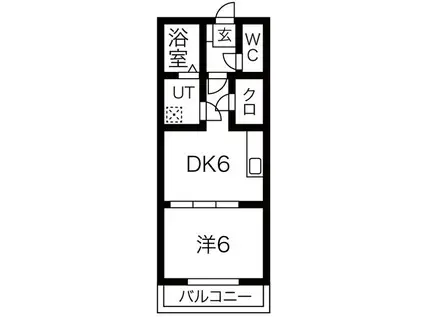 明治第7ビル(1DK/3階)の間取り写真