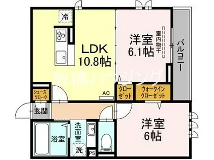 セジュール西台 6号棟(2LDK/3階)の間取り写真