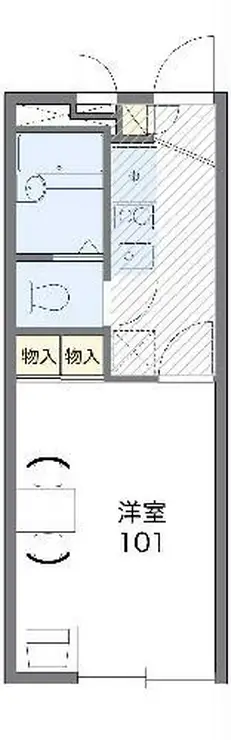 レオパレスグランシャリオII 2階階 間取り