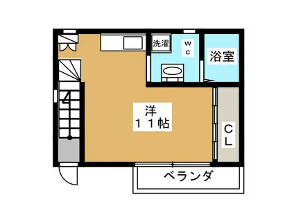 ツインコート多摩川(ワンルーム/2階)の間取り写真