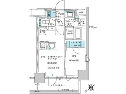 プレミスト板橋(1LDK/6階)の間取り写真