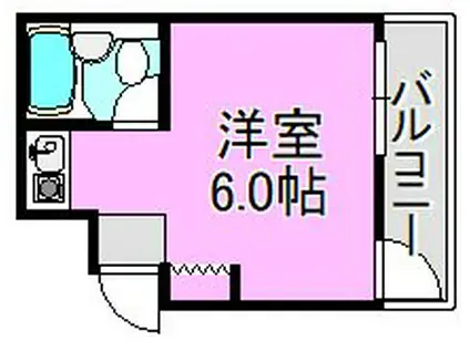 エスポアール春日I(ワンルーム/2階)の間取り写真