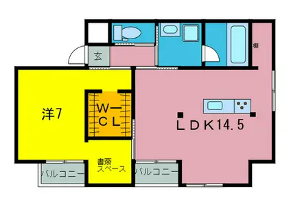 三協マンション(1LDK/3階)の間取り写真