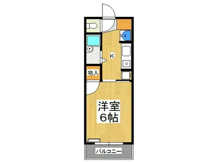 マンション・セト(1K/2階)の間取り写真
