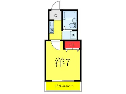 増田ビル(1K/2階)の間取り写真