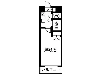 カーサ川並(1K/1階)の間取り写真