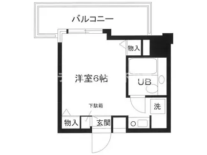 コスモプレイス亀戸II(ワンルーム/4階)の間取り写真