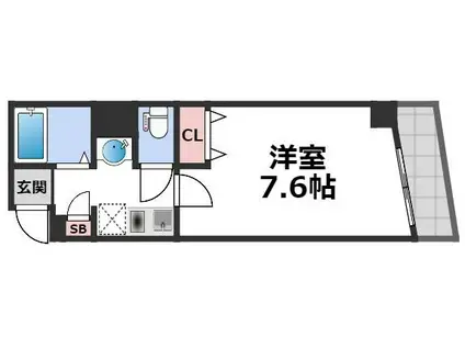 M-ヴィレッヂ寺田町(1K/5階)の間取り写真