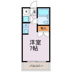 マンションK&K(ワンルーム/3階)の間取り写真