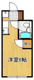 PLイースト北九大前(ワンルーム/1階)の間取り写真