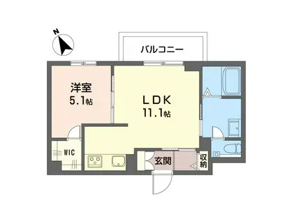 シティホームズXI(1LDK/2階)の間取り写真
