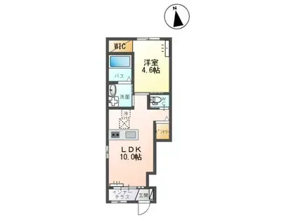 エスポアメゾンM(1LDK/1階)の間取り写真