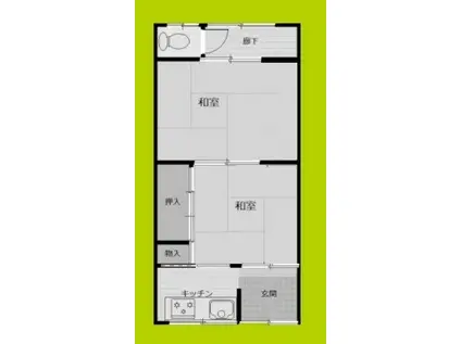 白井荘(2K/2階)の間取り写真