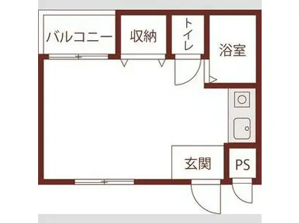 リッコレジデンス(ワンルーム/4階)の間取り写真