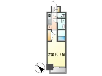 S-RESIDENCE金山ALTANO(1K/7階)の間取り写真