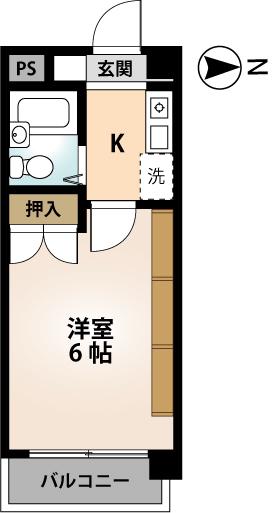 エクセランス石黒(1K/3階)の間取り写真