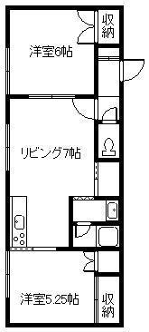 第5ハイツあおき(2DK/2階)の間取り写真