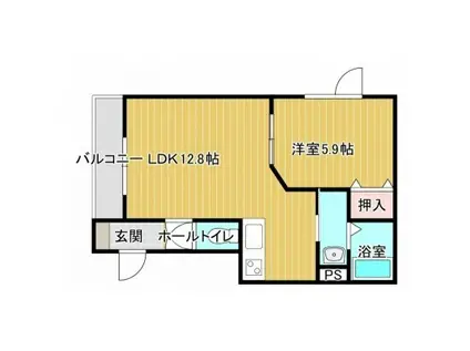 プレシャスビレッジVI(1LDK/2階)の間取り写真