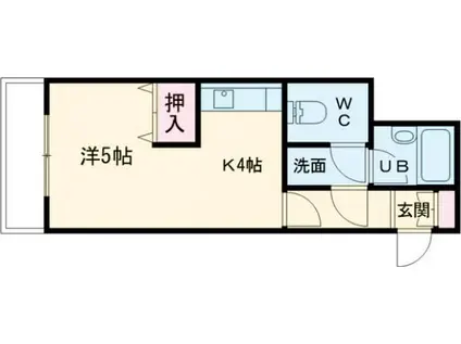 ライオンズマンション函館湯川第3(1K/10階)の間取り写真