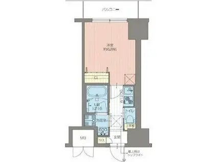 プレジオ都島本通(1K/10階)の間取り写真
