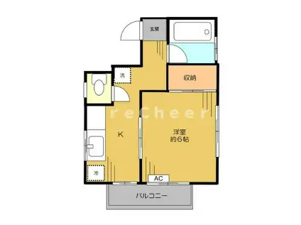 メゾン南千住II(1K/2階)の間取り写真