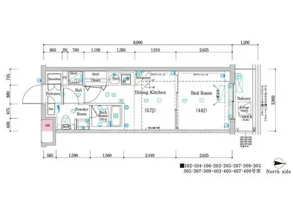 ラフィスタ鷺ノ宮(1DK/3階)の間取り写真